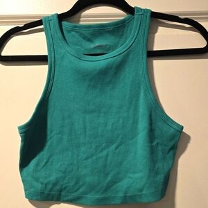 Cropped High Neck Tank
